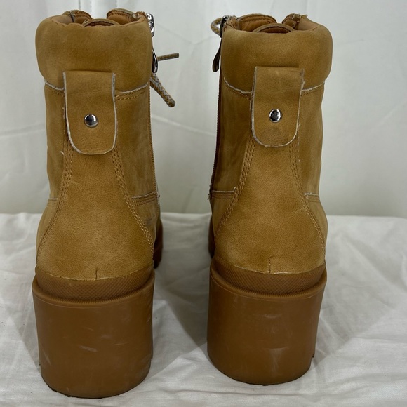 Madden girl womens boots faux  suede brown size 8.5 low heel - Picture 5 of 8